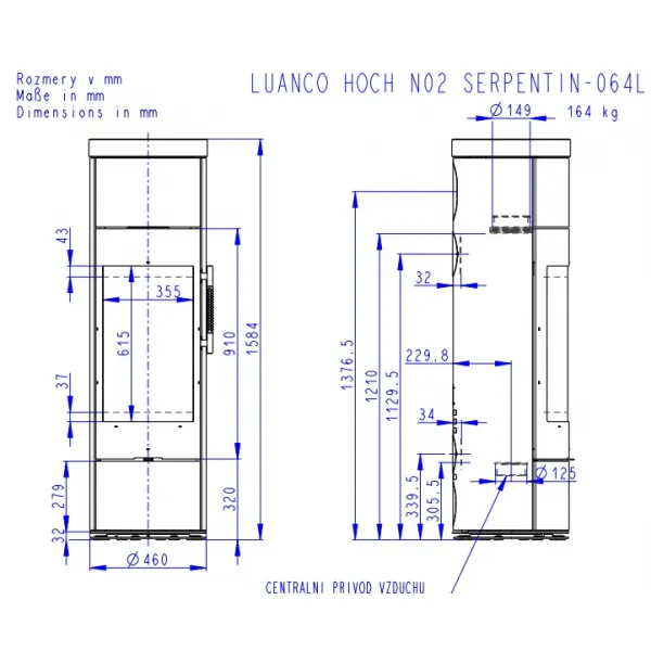 ROMOTOP LUANCO N 02 AKUM kameň - akumulačné krbové kachle