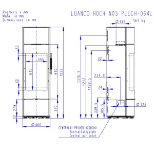 ROMOTOP LUANCO N 03 AKUM plech - akumulačné krbové kachle