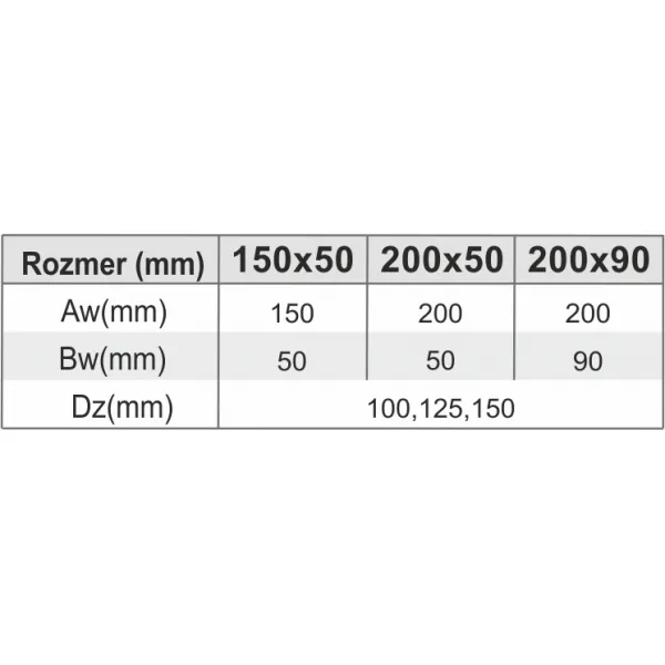 Prodmax | Prechod kanál / ø 100 90° kanál 200x90