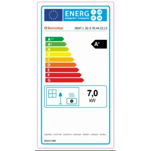 ROMOTOP HEAT L 2g S 70.44.33.23 - krbová vložka rohová s deleným sklom