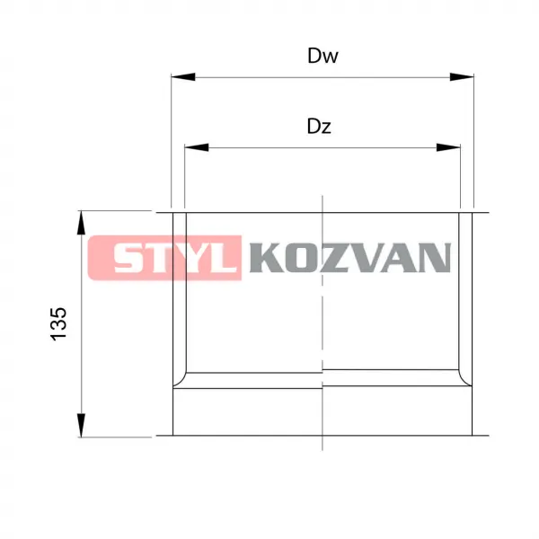 Prodmax Dymovody | Zder dvojitý ø 120 mm  OJ13/120