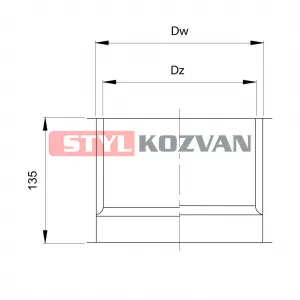 Prodmax Dymovody | Zder dvojitý ø 120 mm  OJ13/120