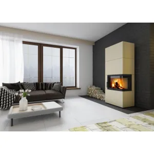 Romotop SOLID R - kachľový krb - Vyústenie dymovodu Horné, Keramika Romotop Silver (54505) SOLXDHRK 10
