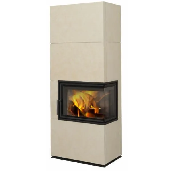 Romotop SOLID R - kachľový krb - Vyústenie dymovodu Horné, Keramika Romotop Silver (54505) SOLXDHRK 10