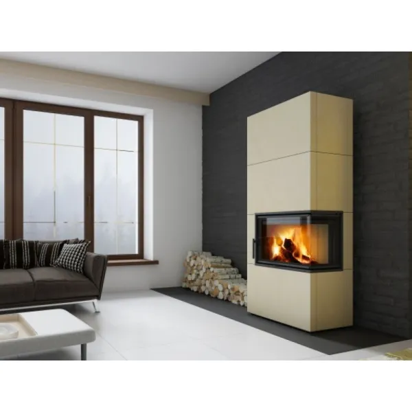 Romotop SOLID R - kachľový krb - Vyústenie dymovodu Horné, Keramika Romotop Silver (54505) SOLXDHRK 10