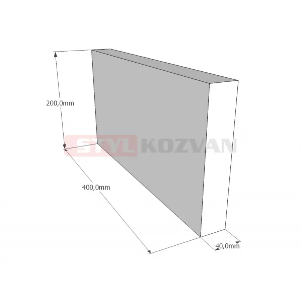 Šamotová platňa DF1 400x200x40