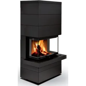 ROMOTOP CARA C N 03 plech - dizajnový akumulačný krb s výsuvnými dvierkami