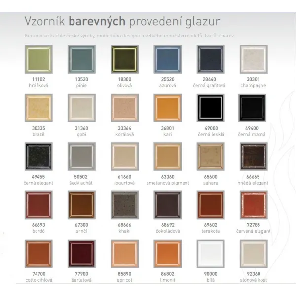 Storch ASKJA H EX keramika hladká - krbové kachle