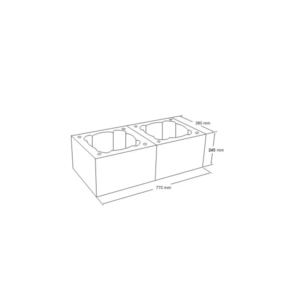 Komínová tvárnica 770x380x245 CJ Blok BK 29-1020x2