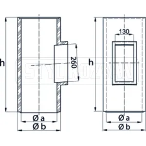 CJ Blok | Šamotová rúra s čistiacim otvorom priemer Φ140 mm P-D Refractories CZ KC 140
