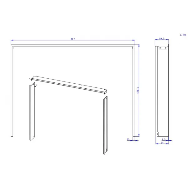 RÁMIK H3LJ RAM11 krycí - ROMOTOP