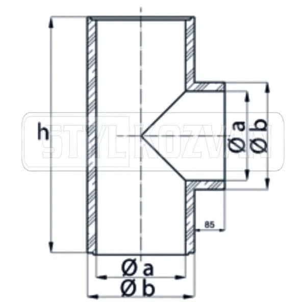 CJ Blok | Šamotová rúra zaústenie 90° priemer Φ140 mm P-D Refractories CZ KS 90 140
