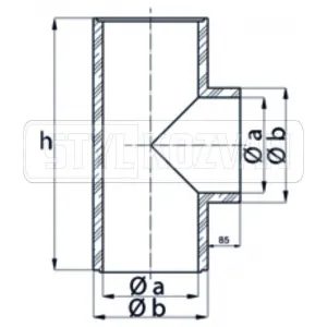 CJ Blok | Šamotová rúra zaústenie 90° priemer Φ140 mm P-D Refractories CZ KS 90 140