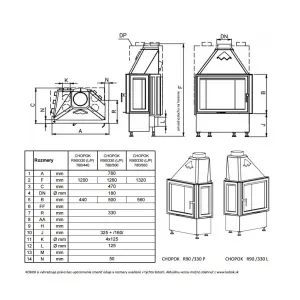 Kobok Chopok R90/330 L 780/450 - krbová vložka