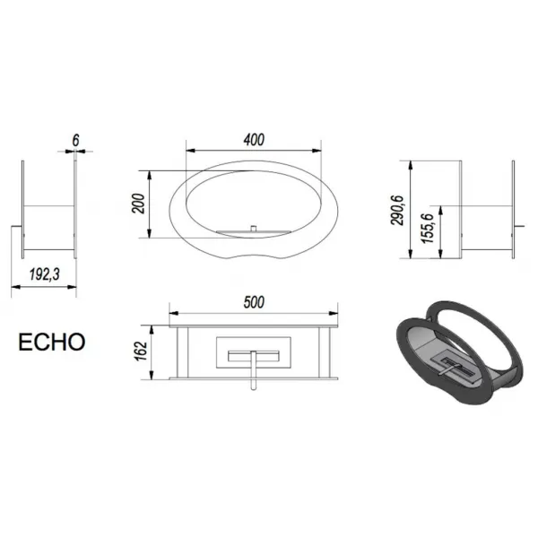 Kratki Echo biely - biokrb