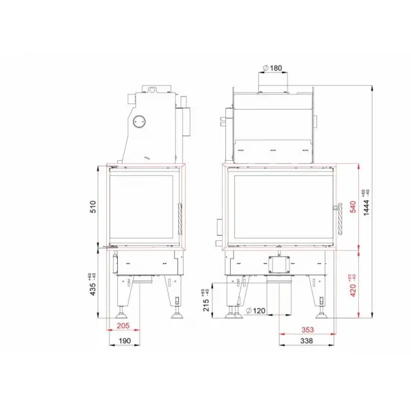BeF Aquatic WH 80 CP - Bef home Teplovodná kozubová vložka