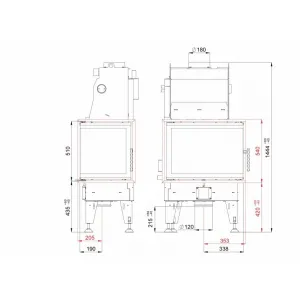 BeF Aquatic WH 80 CP - Bef home Teplovodná kozubová vložka