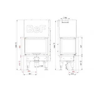 Bef Aquatic WH V 80 CL - BeF home Teplovodná kozubová vložka