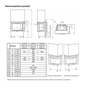 Kobok Kazeta VD R90 S/380 L 780/450 Krbová vložka