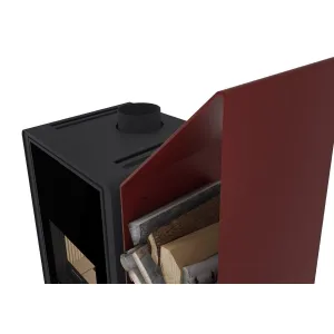 HS FLAMINGO DELUXE ® KAMPA pravá, červená - krbové kachle
