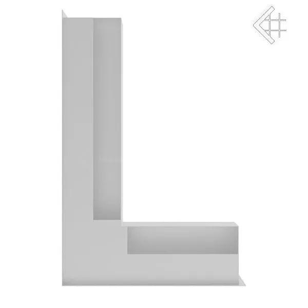 Kratki | Mriežka rohová LUFT 600x400x90 ľavá - biela LUFT/NL/9/40/45S/B