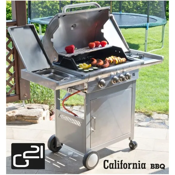 Plynový gril G21 California BBQ Premium line, 4 horáky + redukčný ventil zadarmo