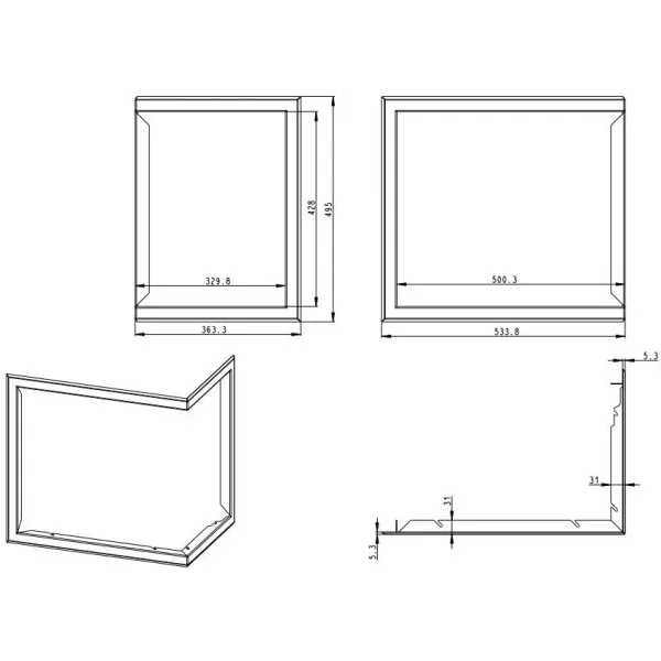 RÁMIK HR2SV RAM06 4S univerzálny, plytký - ROMOTOP