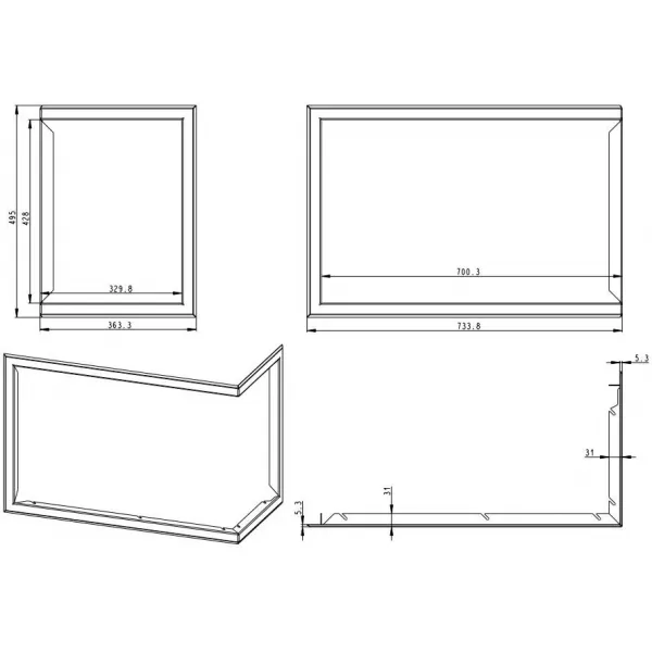 RÁMIK HR2SX RAM06 4S univerzálny. plytký - ROMOTOP