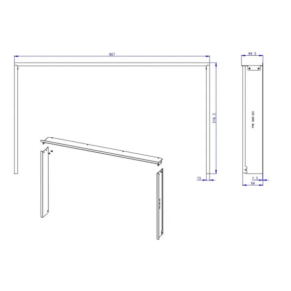 RÁMIK H3LF RAM11 krycí - ROMOTOP