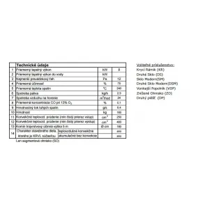 Kobok Bystrá L 44 LD 440/570 - krbová vložka rovná