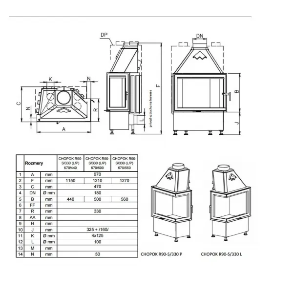 Kobok Chopok R90 S/330 L 670/510 - krbová vložka