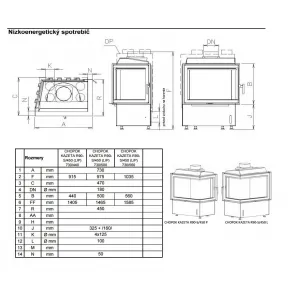 Kobok Kazeta R90 73 LD 730/450-S/450L - krbová vložka rohová