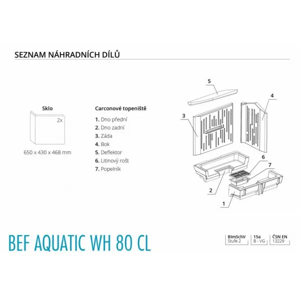 BeF Aquatic WH 80 CL - Bef home Teplovodná kozubová vložka