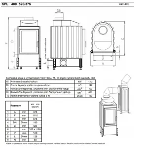 Kobok KPL 400 530/375 - krbová pec