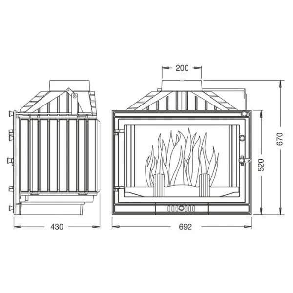 Uniflam - 700 ECO Standard s klapkou
