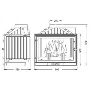 Uniflam - 700 ECO Standard s klapkou
