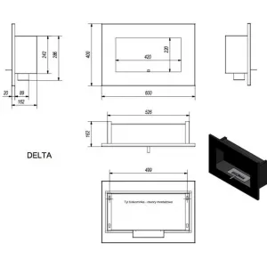 Kratki Delta Qube 400x600mm - biokrb