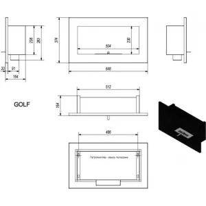 Kratki Golf čierny vertikal - biokrb