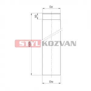 Prodmax Dymovody | Rúra rovná ø200 mm dymovod – 1000 mm | oceľ 2 mm OJ01/200