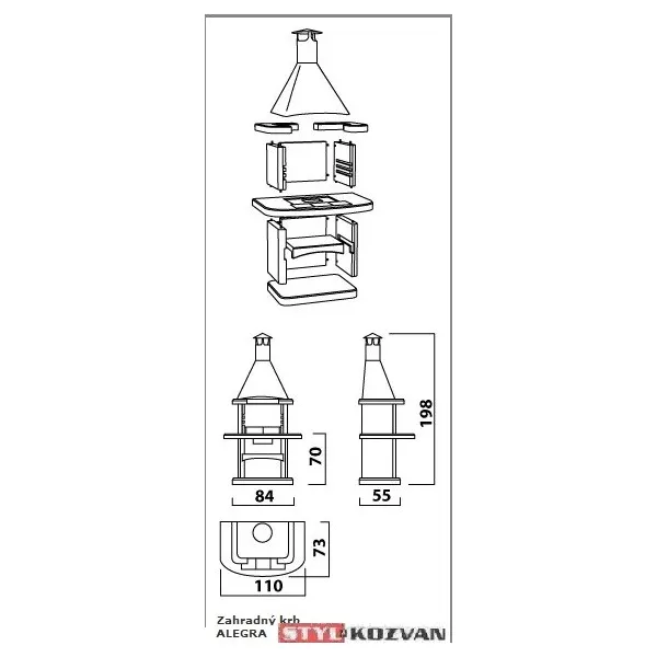 Záhradný krb Norman - Alegra