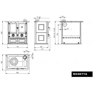 Sporák La Nordica - Rosetta Liberty bordó 7,2 kW