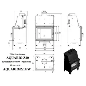 Kratki Aquario Z10 s dochladzovacou špirálou - krbová vložka s teplovodným výmenníkom  chladzovacou špirálou
