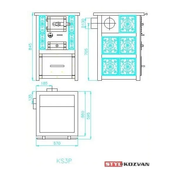 Sporák KZP - KS 3 P
