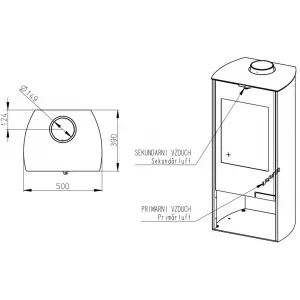 ROMOTOP TALA N06 plech - krbové kachle