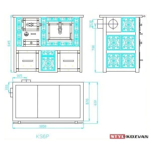 Sporák KZP - KS 6 P