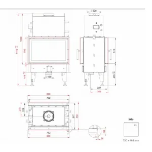 Bef Twin 8 N Aquatic II - BeF home Teplovodná kozubová vložka