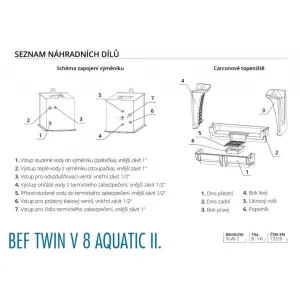 Bef Twin V 8 Aquatic II - BeF home Teplovodná kozubová vložka