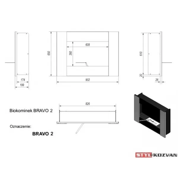 Kratki Bravo 2 čierny - biokrb