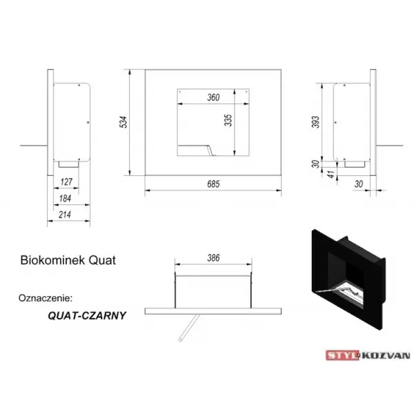 Kratki Quat čierny - biokrb