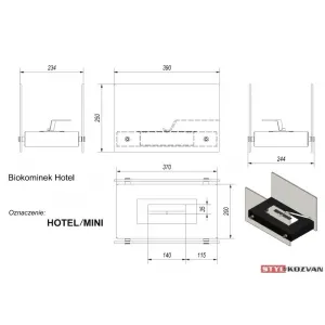 Kratki Hotel Mini čierny - biokrb